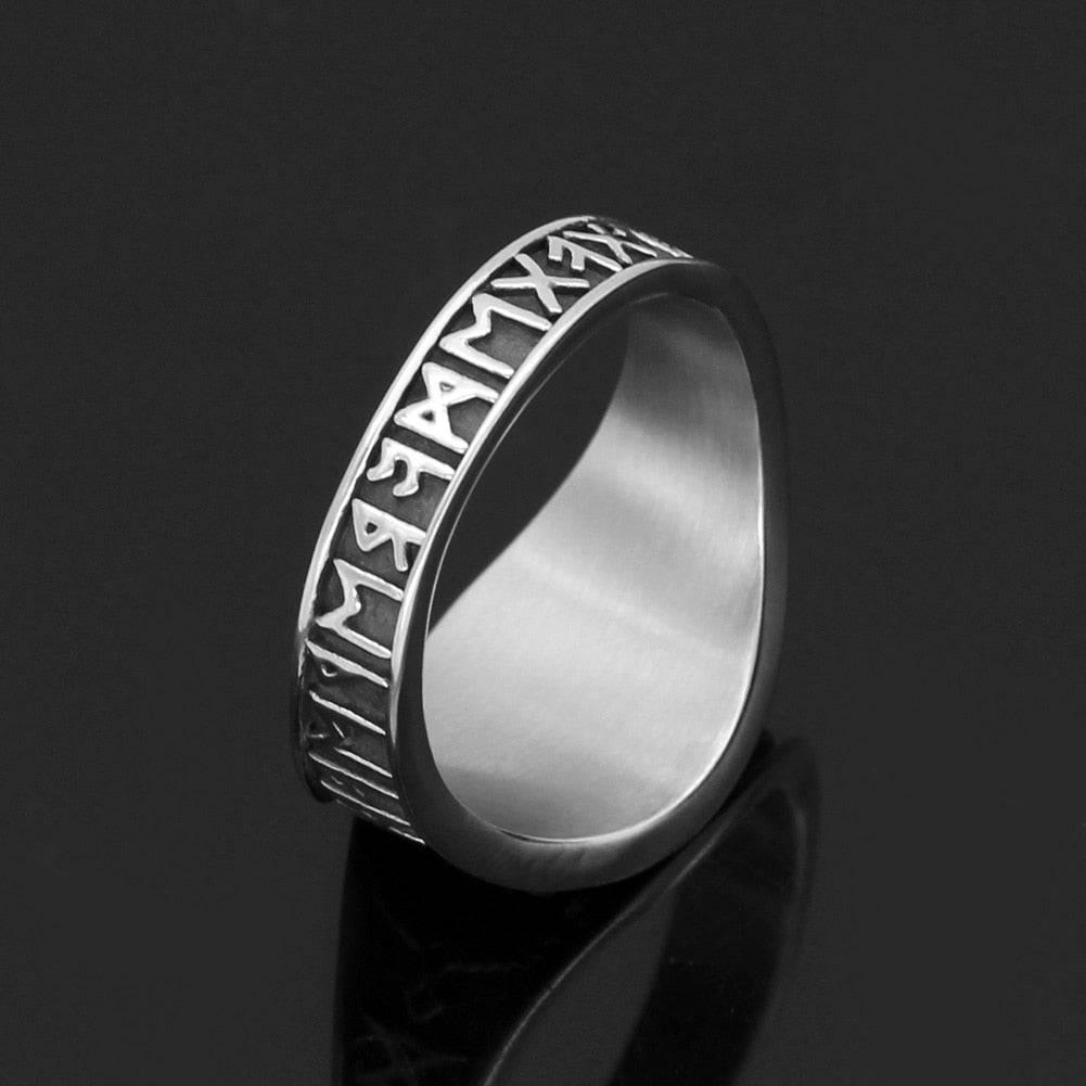 Helm of Awe Runic Ring - Stainless Steel - Norsegarde