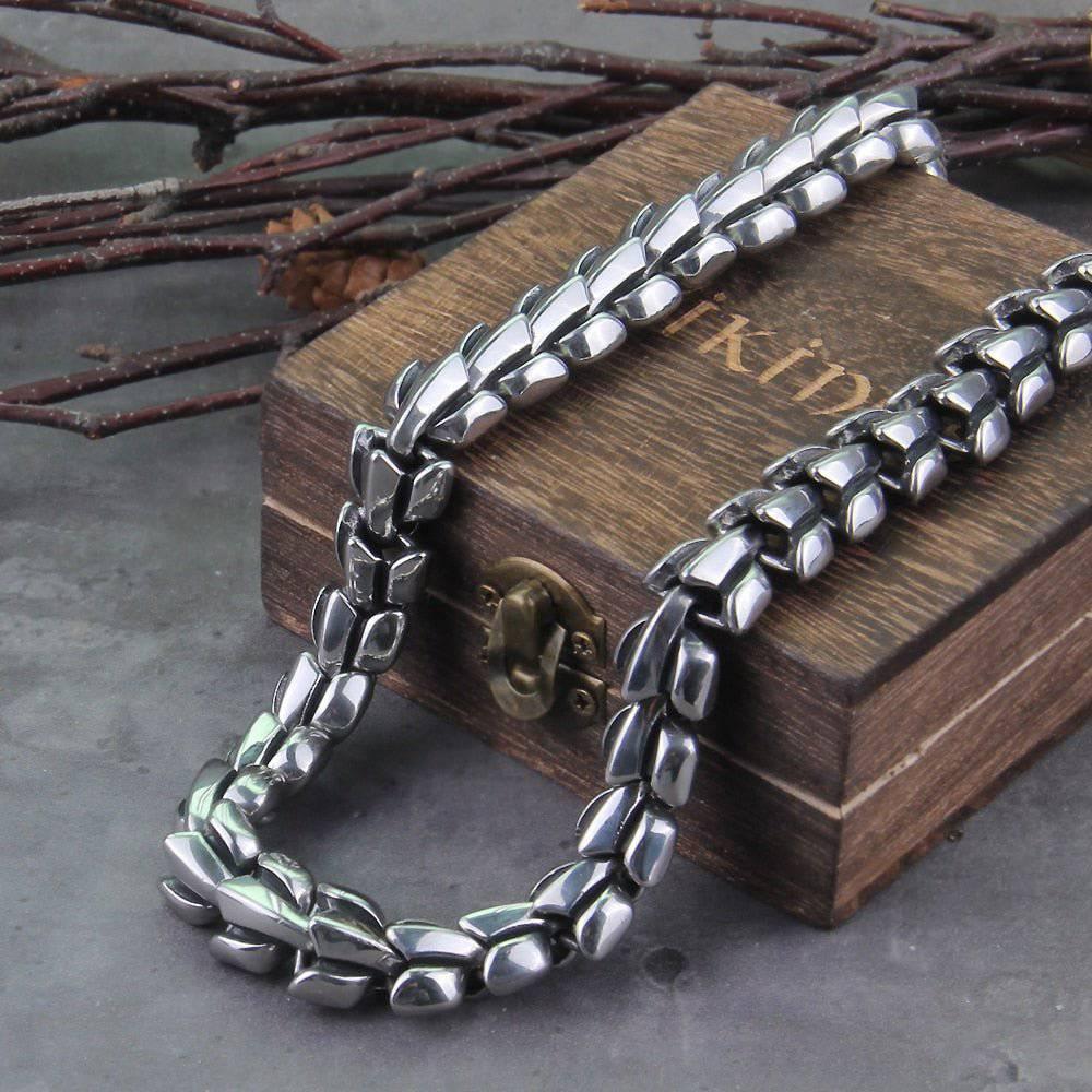 Jormungandr Scale Necklace - Stainless Steel - Norsegarde