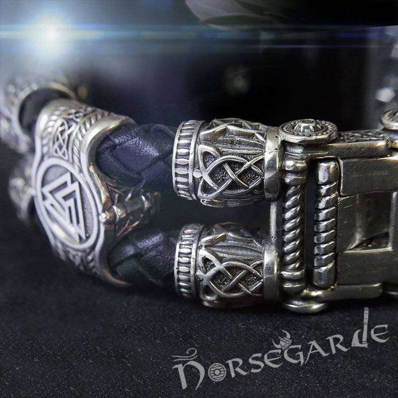 Handcrafted Viking Wolf Wristband for Apple Watch - Sterling Silver - Norsegarde