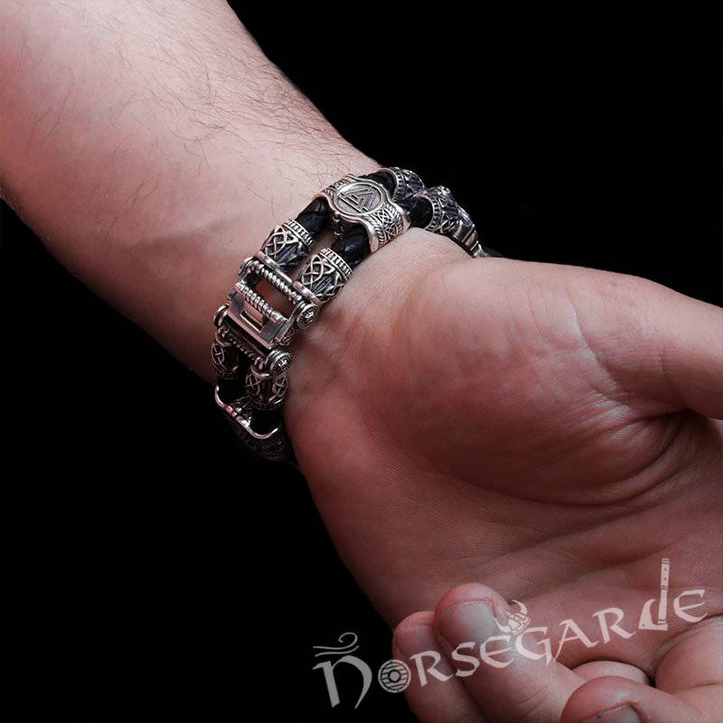 Handcrafted Viking Wolf Wristband for Apple Watch - Sterling Silver - Norsegarde