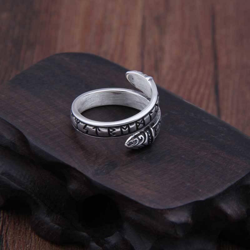 Runic Band Ring - Sterling Silver - Norsegarde