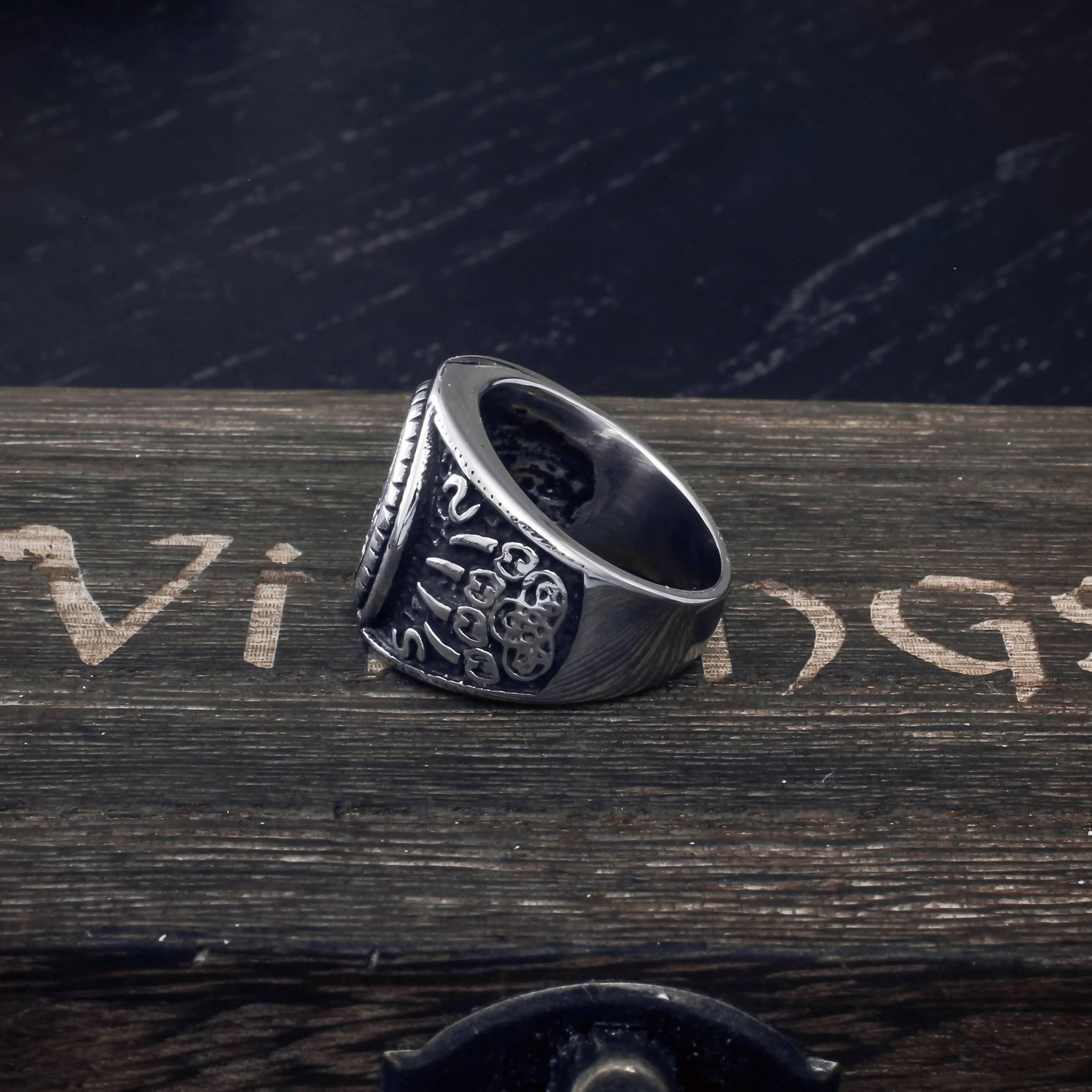 Sign of Veles Signet Ring - Stainless Steel - Norsegarde
