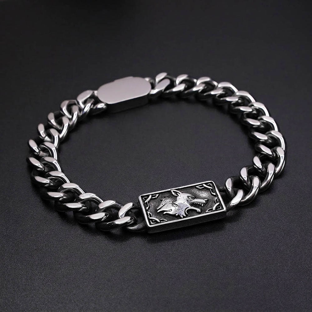 Fenrir's Fang 10mm Chain Bracelet - Stainless Steel