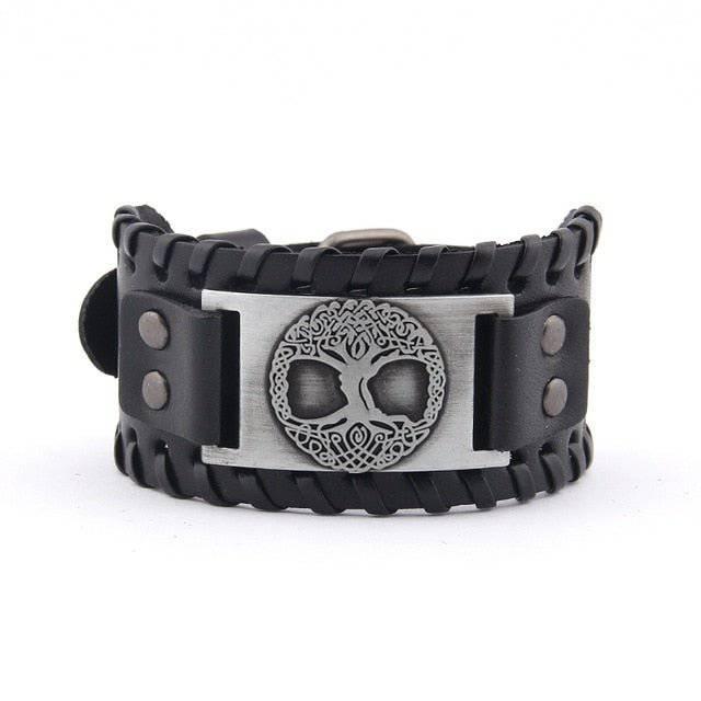 Tree Of Life Leather Wrap Bracelet - Norsegarde