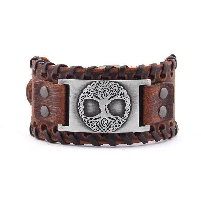 Tree Of Life Leather Wrap Bracelet - Norsegarde