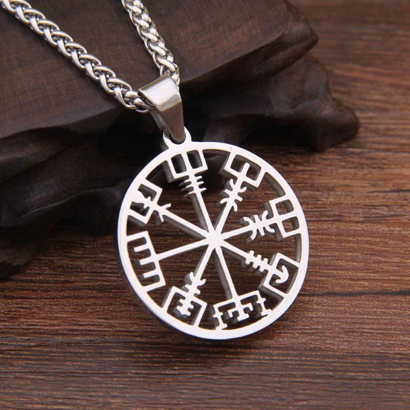 Vegvisir Compass Simple Pendant Norse Viking Amulet Necklace