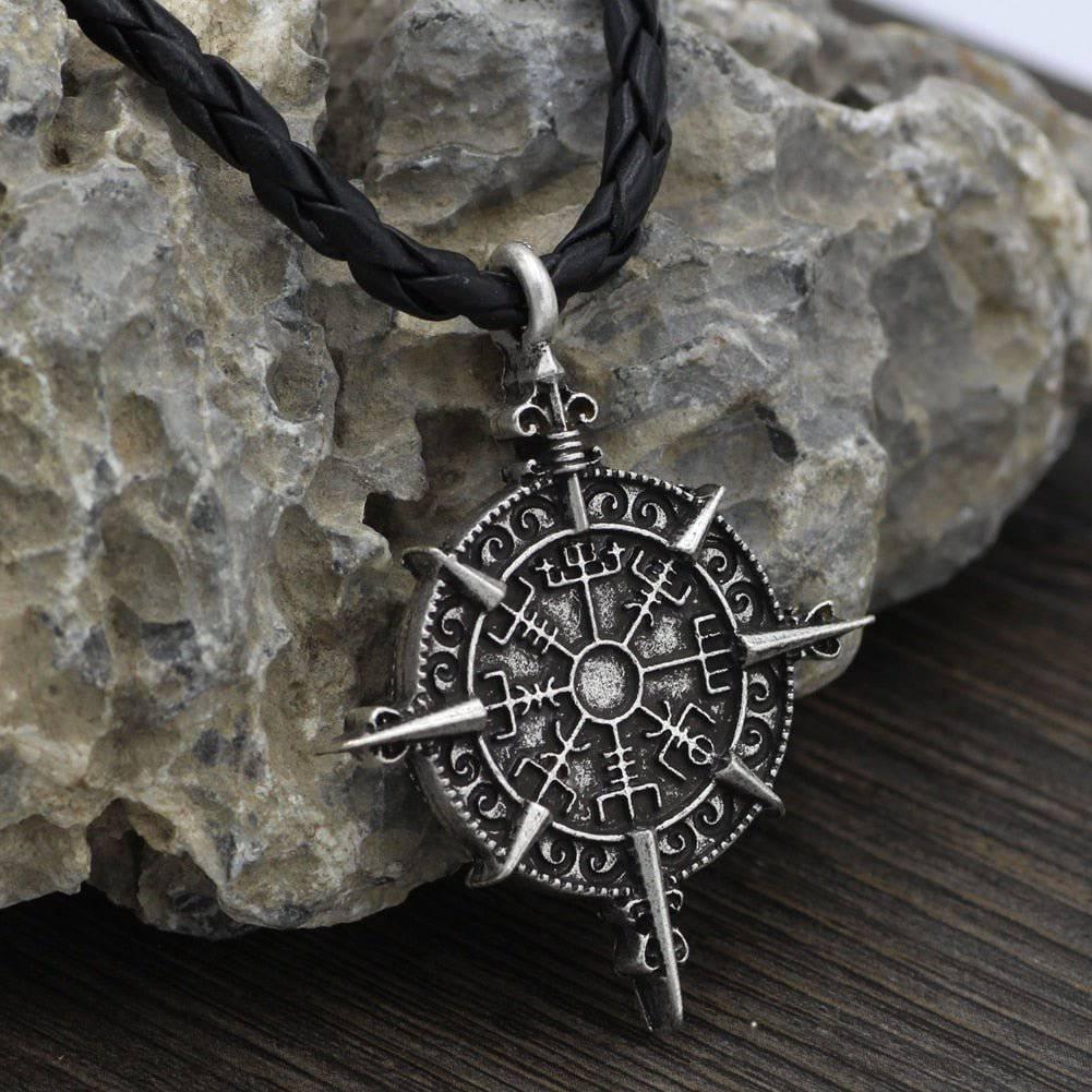Vegvisir Compass Wheel Amulet - Norsegarde