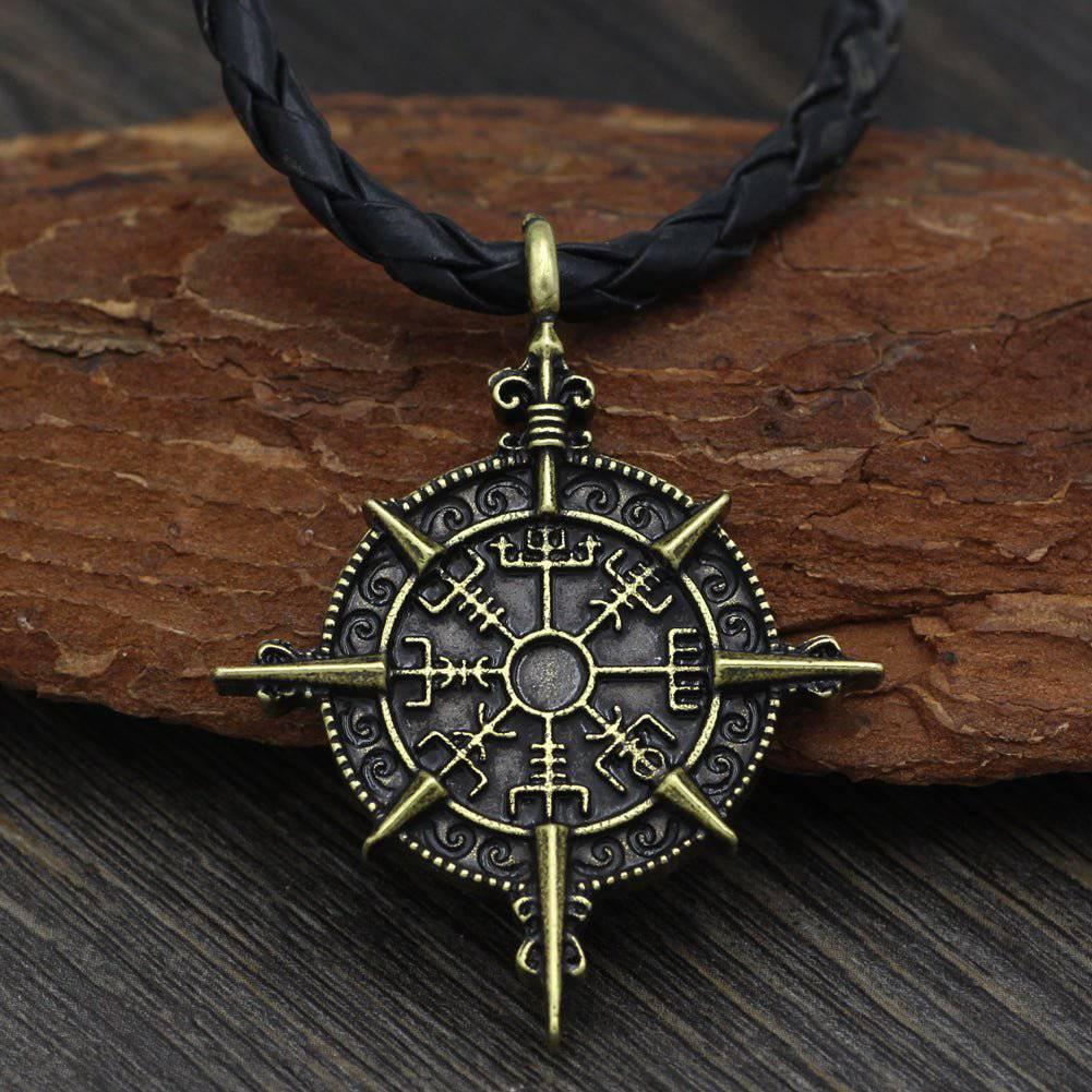 Vegvisir Compass Wheel Amulet - Norsegarde
