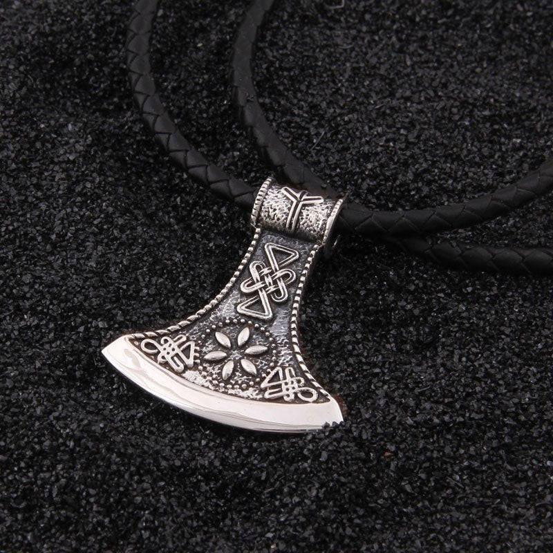 Vegvisir Rune Axe Head Pendant - Sterling Silver - Norsegarde