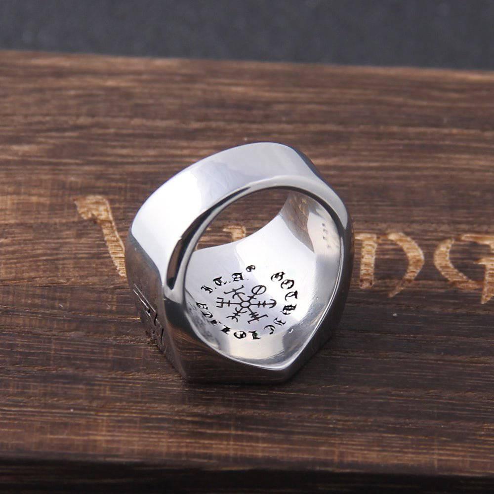 Vegvisir Runed Compass Ring - Stainless Steel - Norsegarde
