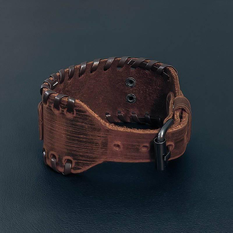 Wolf of Odin Leather Wrap Bracelet - Norsegarde