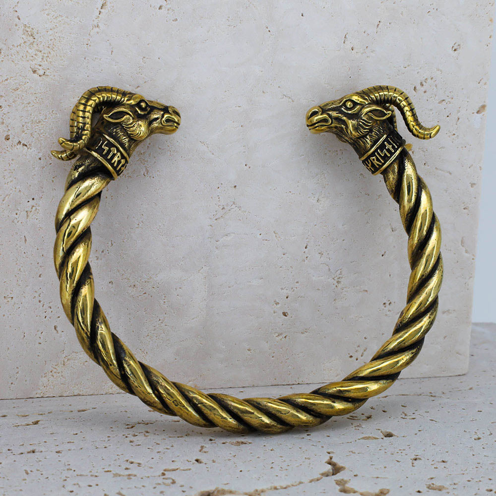 Thunder Chariot Torc Bracelet - Bronze