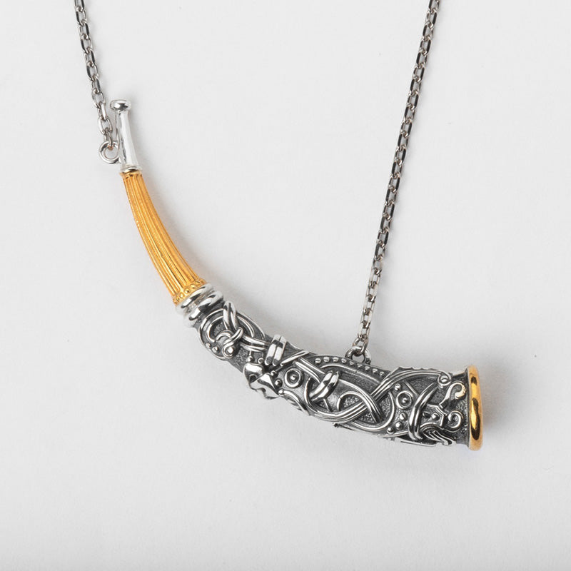Handcrafted Horn of the Watchman Necklace - Sterling Silver