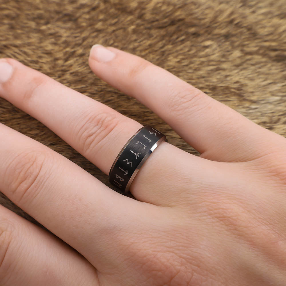 Runes of the North Ring - Tungsten Carbide