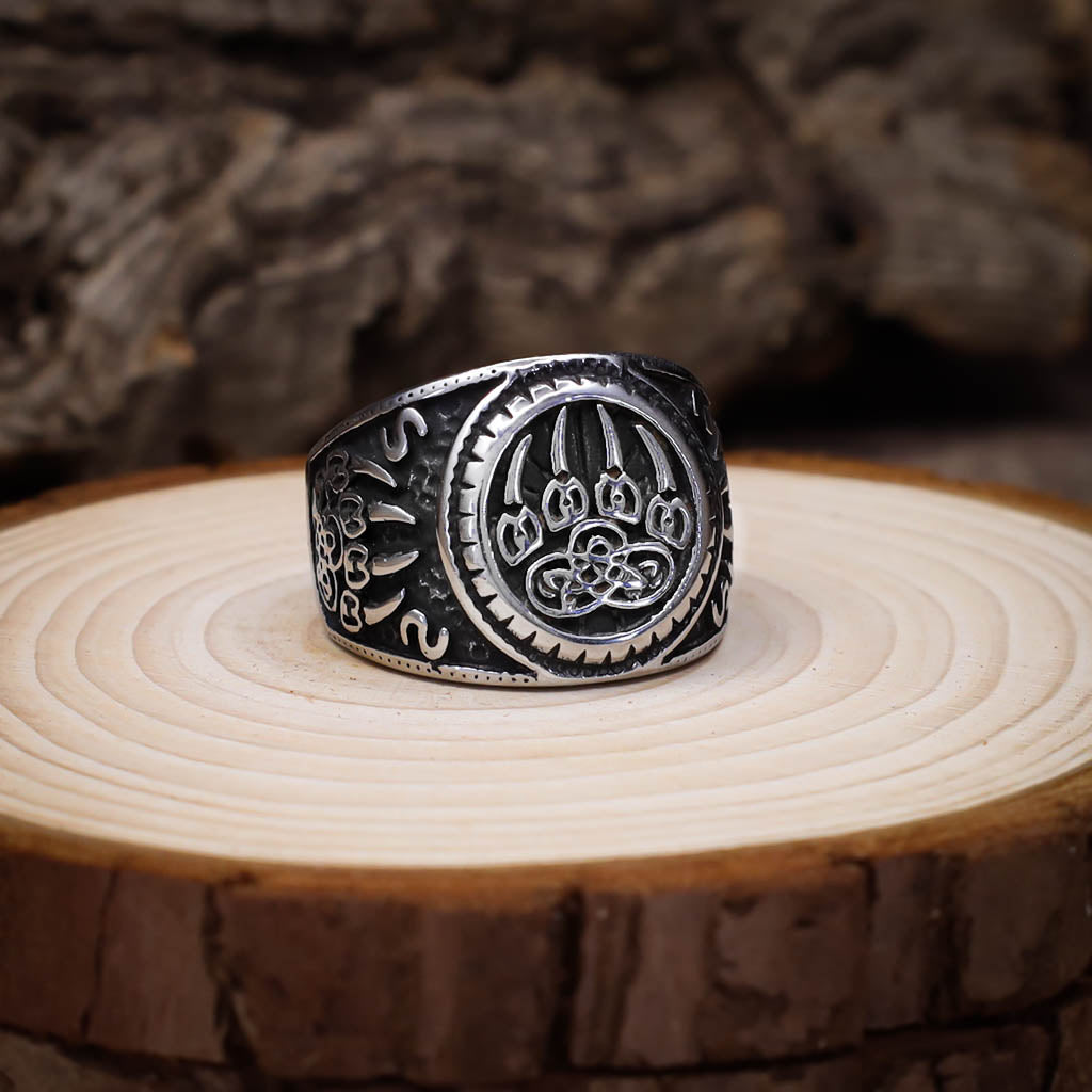 Sign of Veles Signet Ring - Stainless Steel
