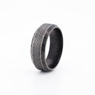 Celtic Ornament Runed Gray Band - Stainless Steel - 7
