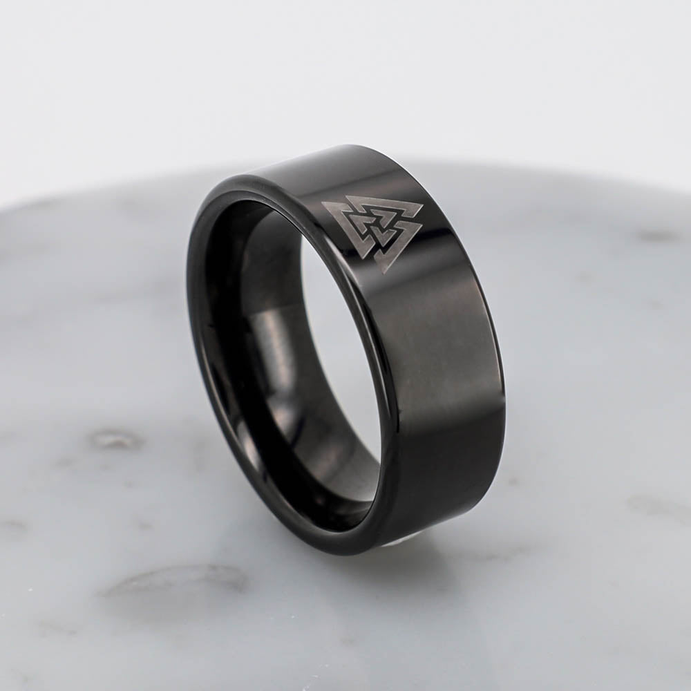 Einherjar's Bond Valknut Ring - Tungsten Carbide