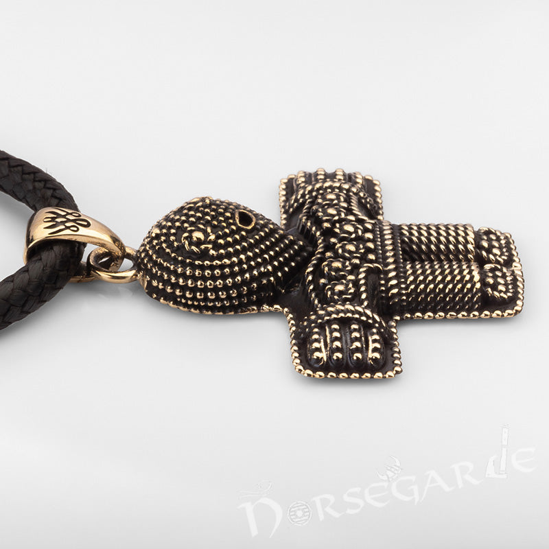 Handcrafted Viking Crucifix Replica - Brass