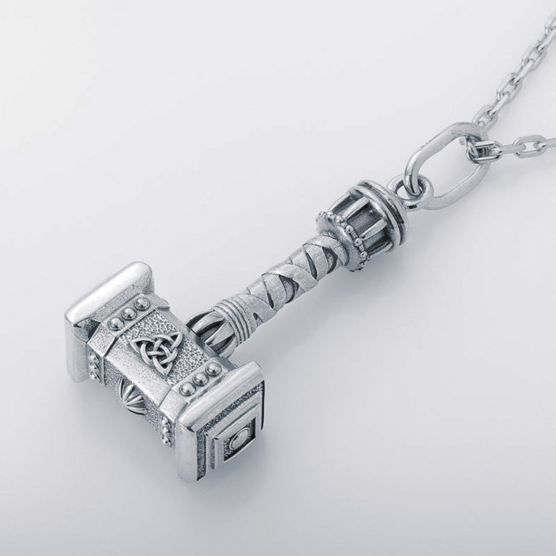 Handcrafted Thor's Battle Hammer Pendant - Sterling Silver