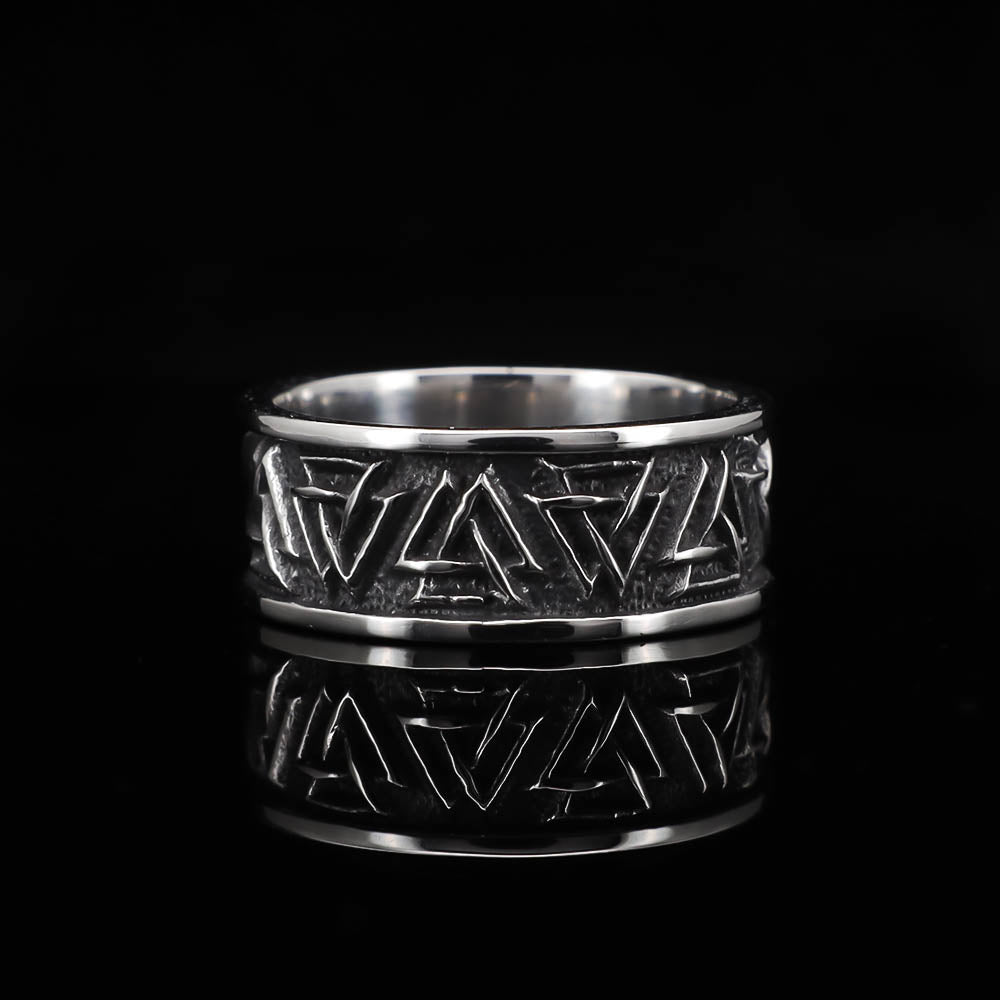 Valknut Pattern Band - Stainless Steel