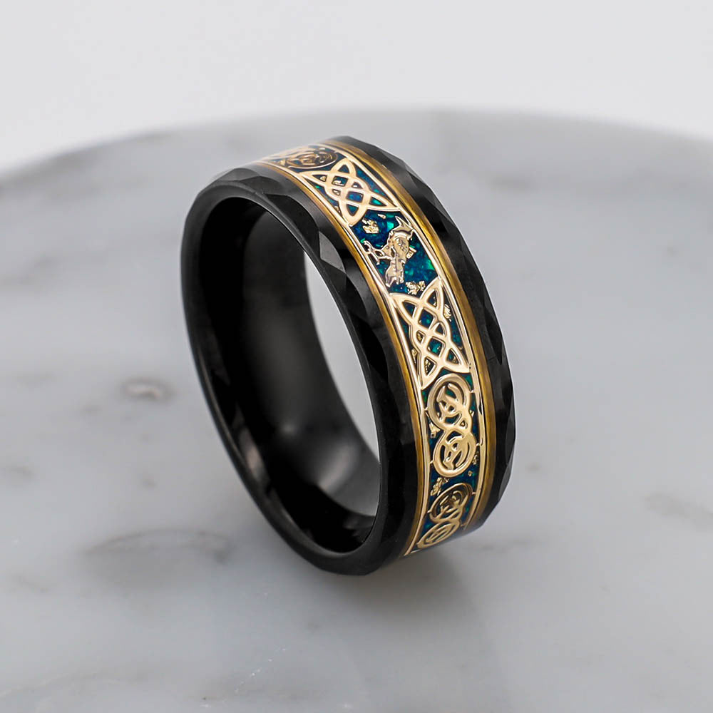Odin's Ravens Ornamental Ring - Tungsten Carbide