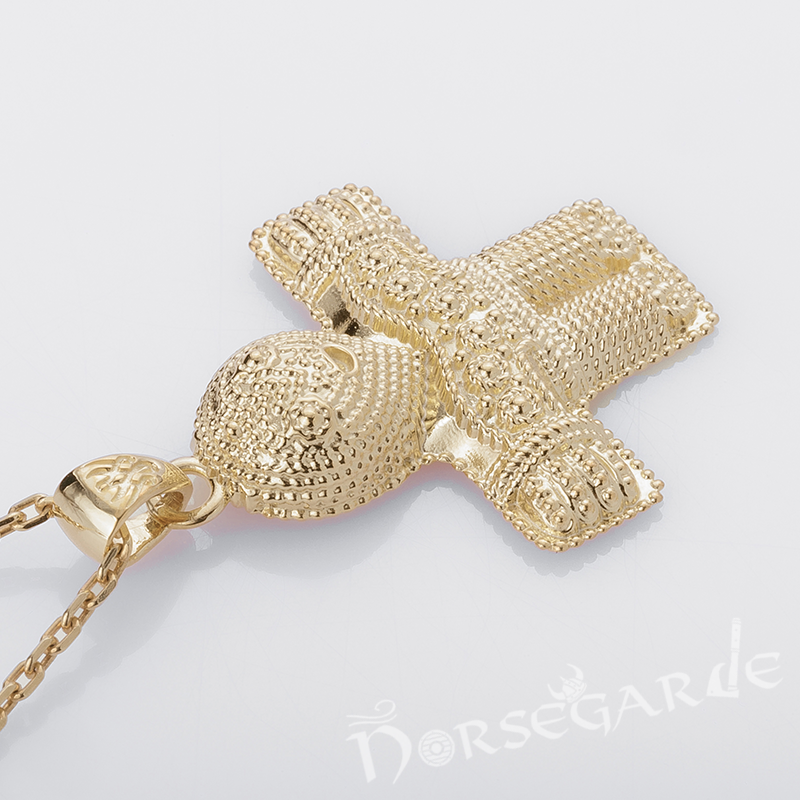 Handcrafted Viking Crucifix Replica - Gold