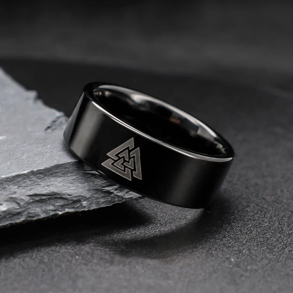 Einherjar's Bond Valknut Ring - Tungsten Carbide