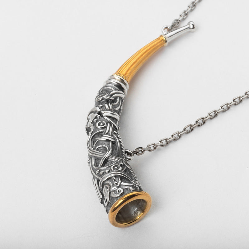 Handcrafted Horn of the Watchman Necklace - Sterling Silver