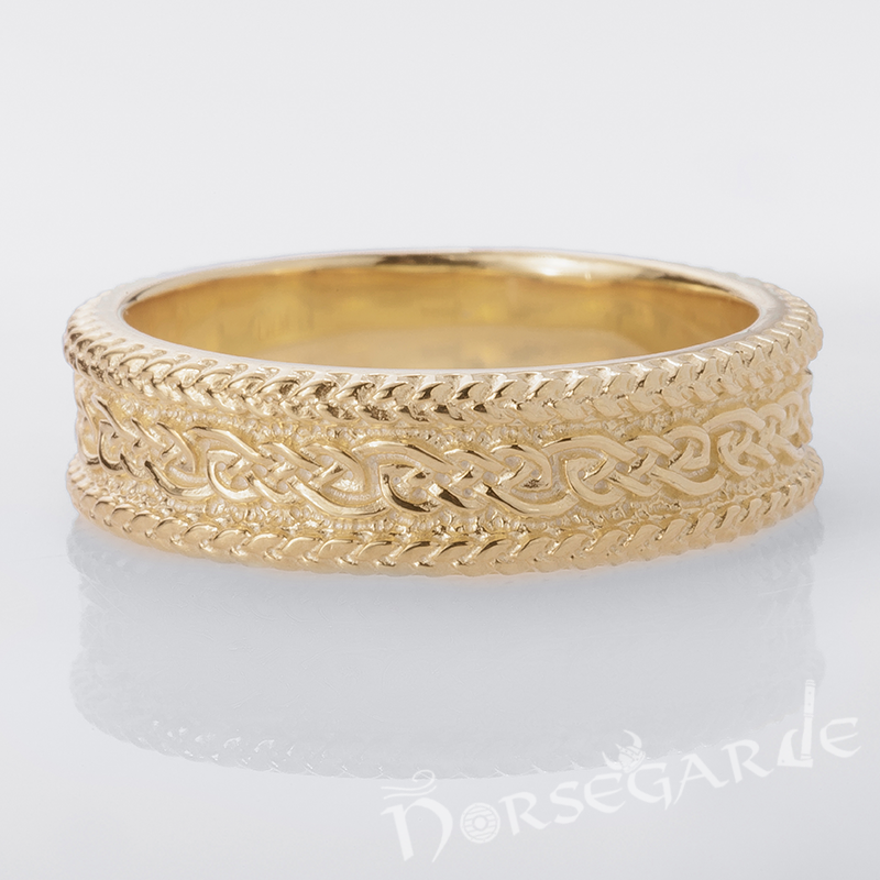 Handcrafted Endless Knot Band - Gold