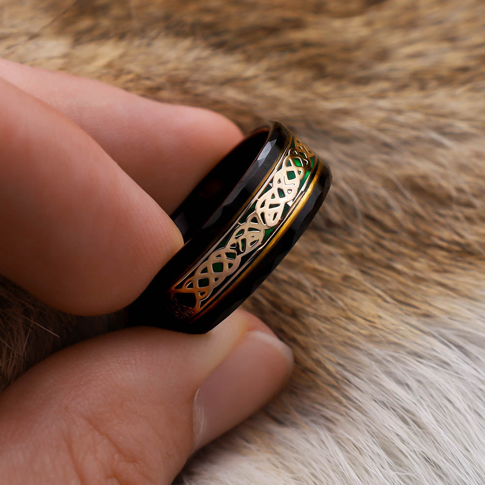 Fenrir's Emerald Ring - Tungsten Carbide