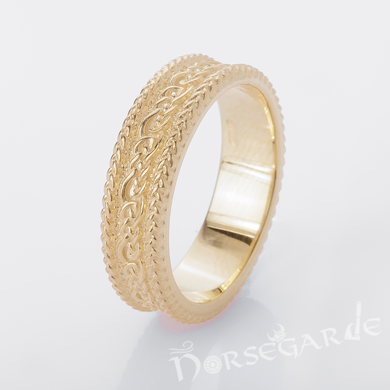 Handcrafted Endless Knot Band - Gold