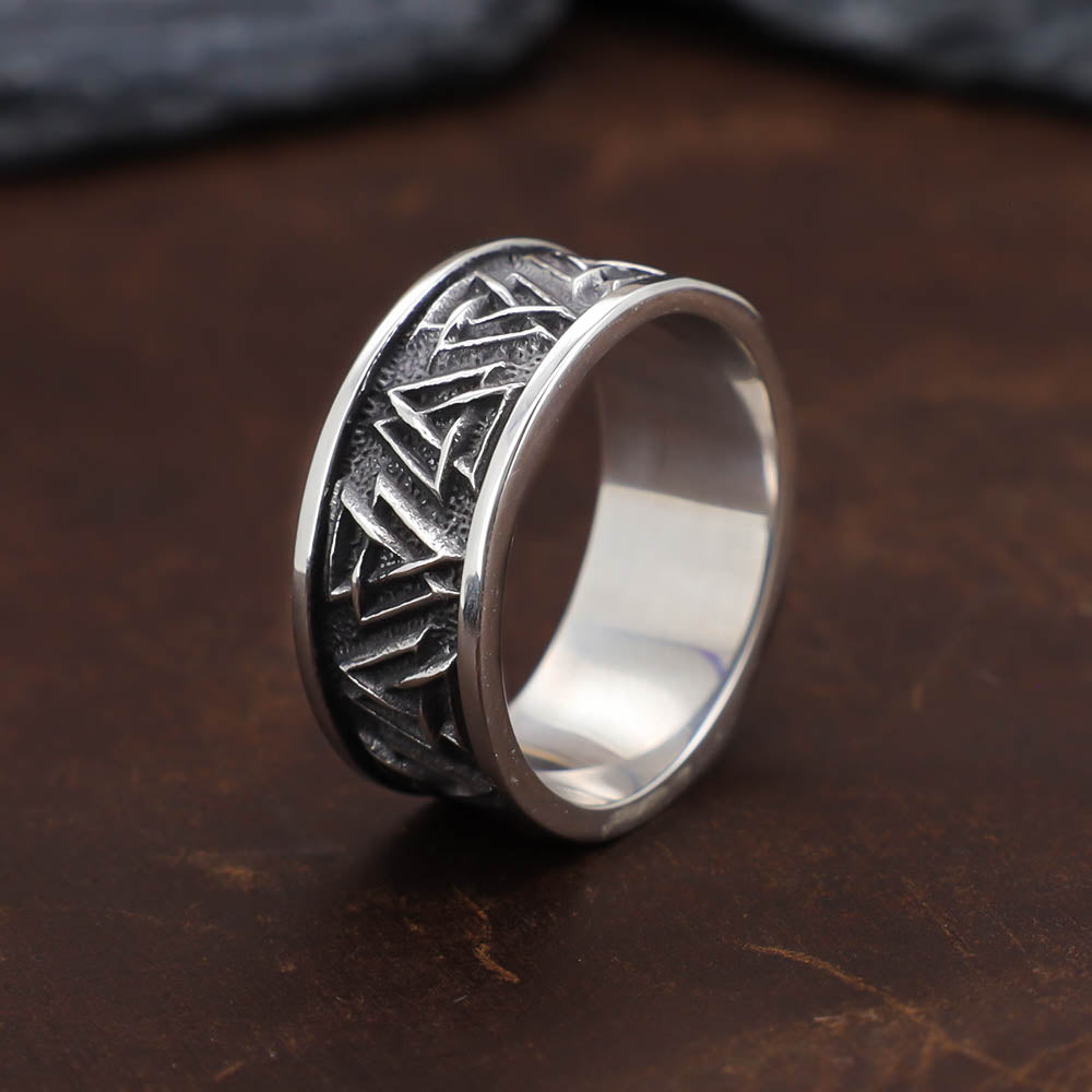 Valknut Pattern Band - Stainless Steel
