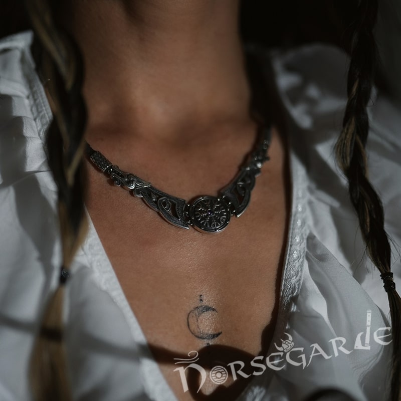 Handcrafted Valkyrie's Embrace Necklace - Sterling Silver