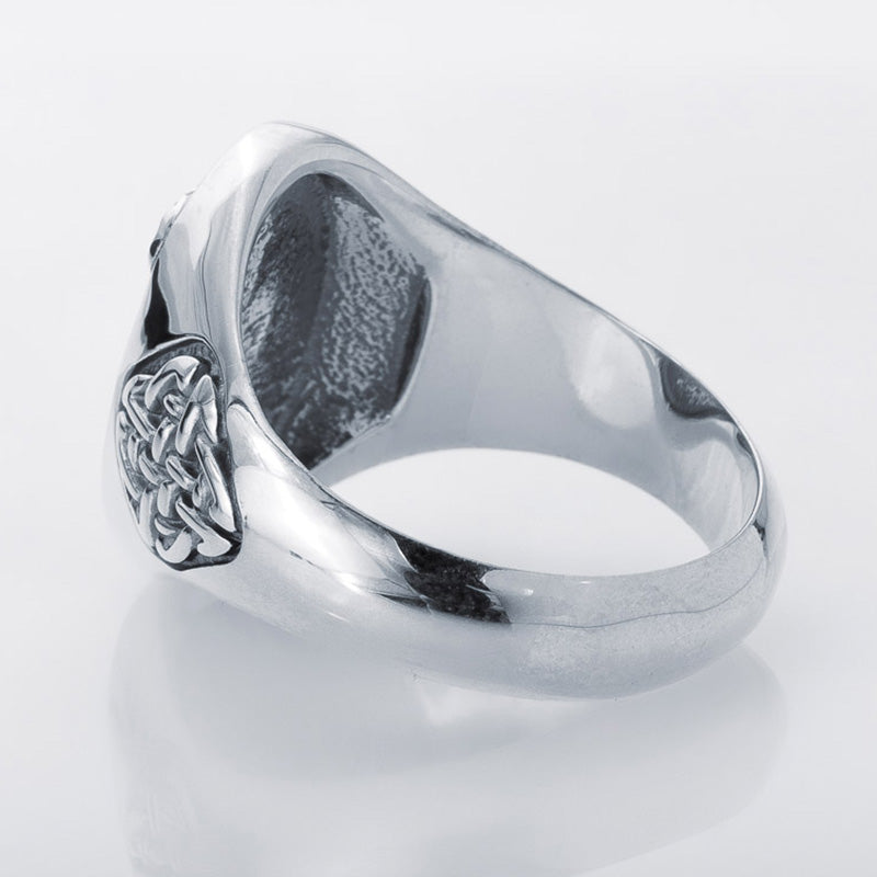 Handcrafted Coiled Jormungandr Knot Ring - Sterling Silver