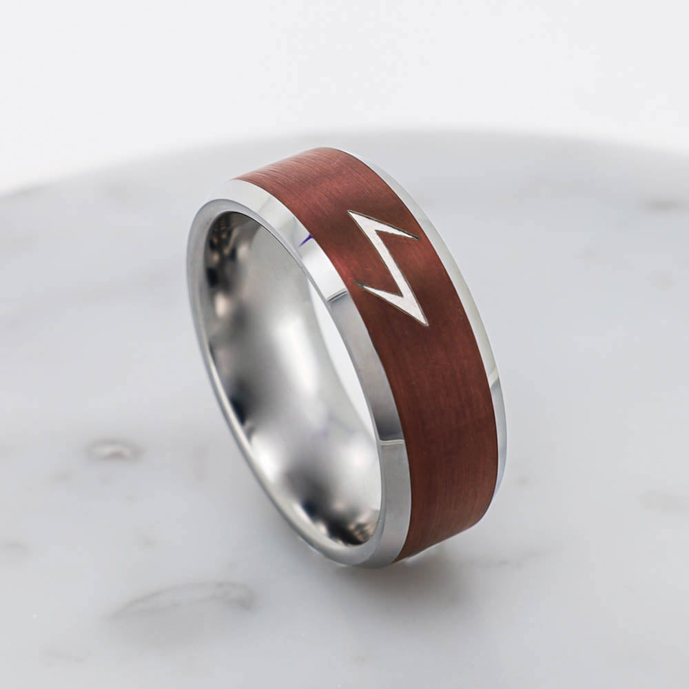 Battle Scar Eihwaz Ring - Tungsten Carbide