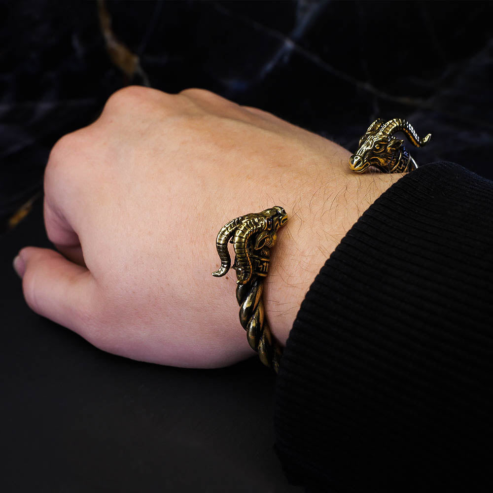 Thunder Chariot Torc Bracelet - Bronze