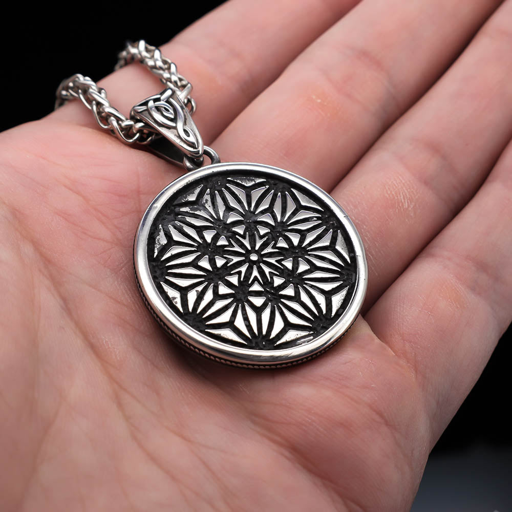 Vegvisir Skull Medallion - Stainless Steel