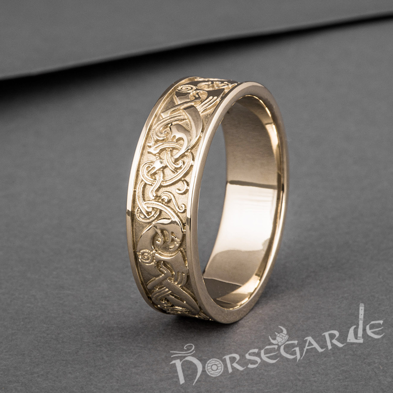 Handcrafted Late Urnes Ornamental Band - Gold