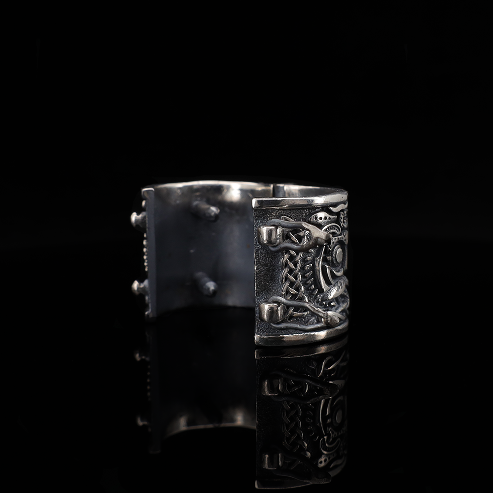 Handcrafted Odin's Beard Bead with Latch & Grip Teeth - Sterling Silver