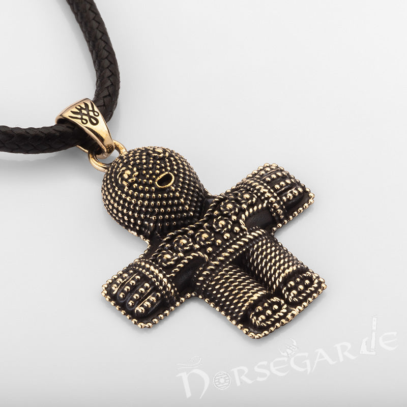 Handcrafted Viking Crucifix Replica - Brass