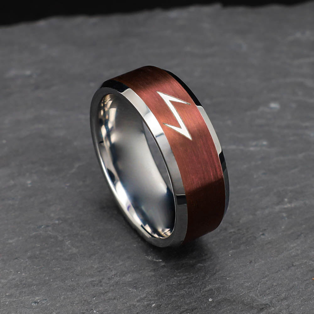 Battle Scar Eihwaz Ring - Tungsten Carbide