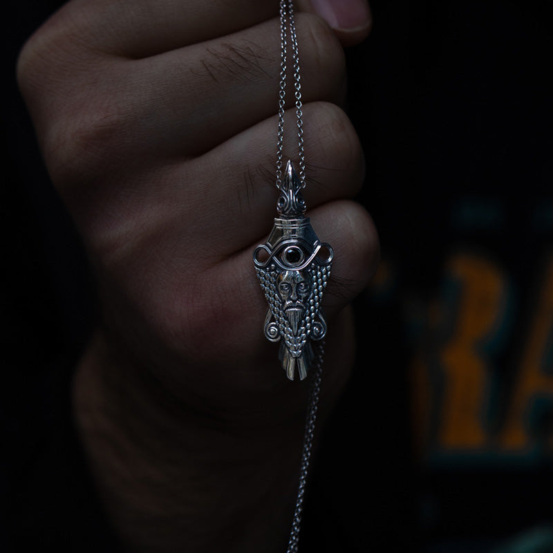 Handcrafted Raven's Wisdom Pendant - Sterling Silver