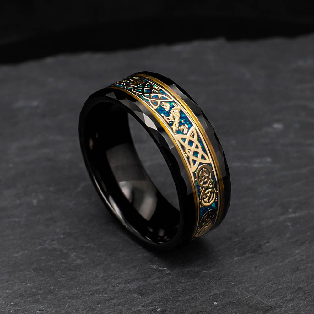 Odin's Ravens Ornamental Ring - Tungsten Carbide
