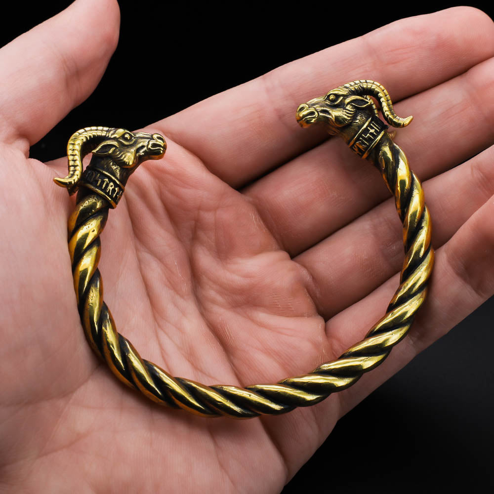 Thunder Chariot Torc Bracelet - Bronze