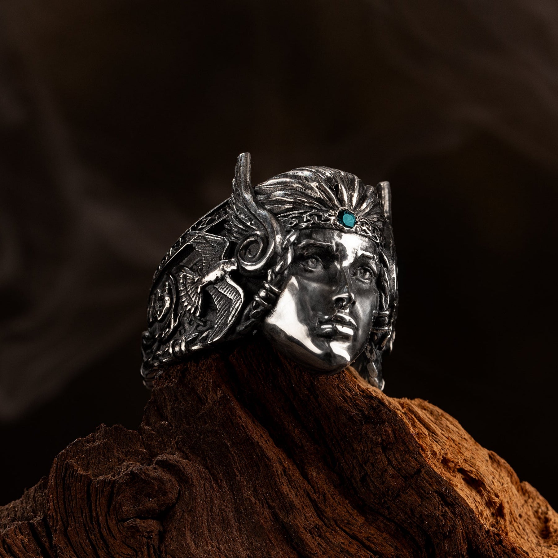 Handcrafted Queen Frigg Ring - Sterling Silver