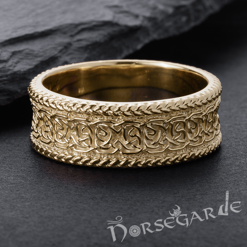Handcrafted Twisted Knot Band - Gold