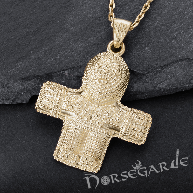 Handcrafted Viking Crucifix Replica - Gold