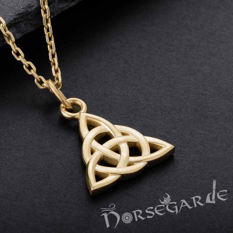 Handcrafted Miniature Celtic Knot Pendant - Gold