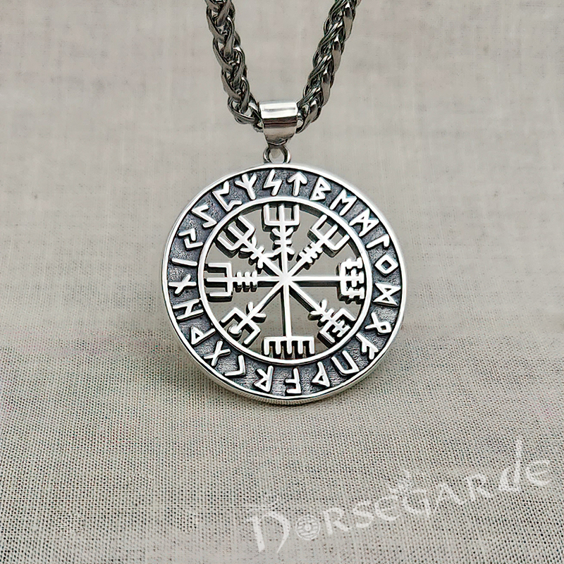 Vegvisir Compass Runic Amulet - Sterling Silver