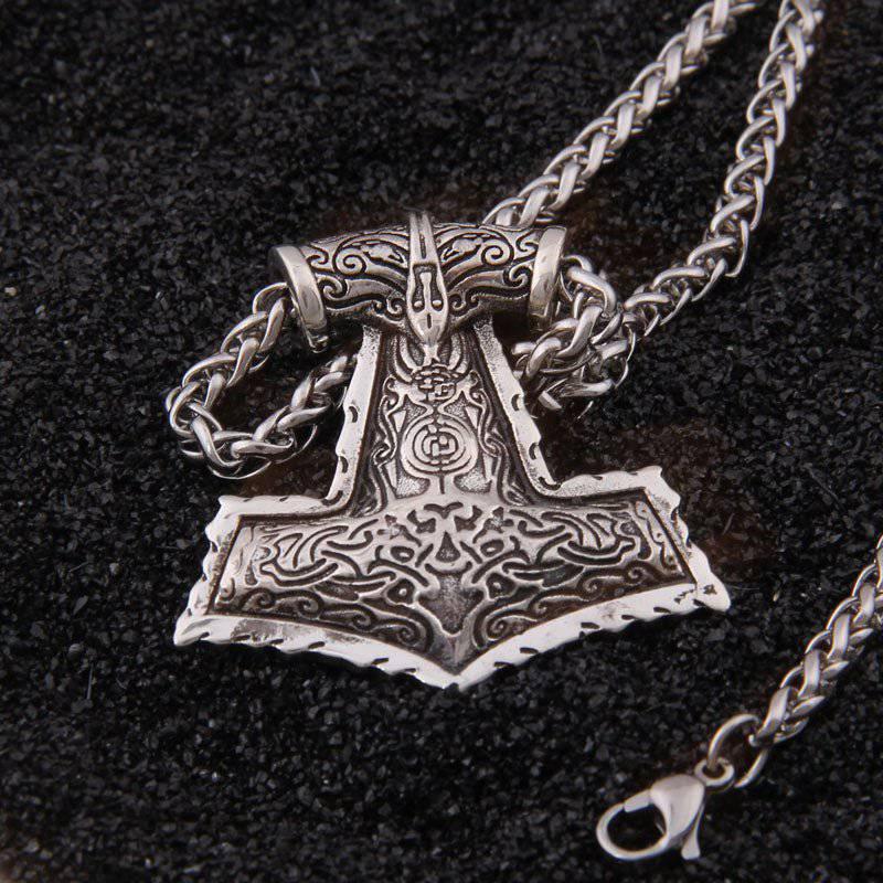 Aesir Flame Thor's Hammer - Sterling Silver - Norsegarde